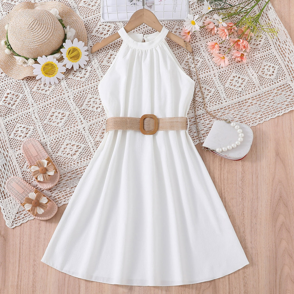 Girls' Sleeveless A-Line Dress