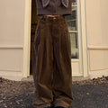 Corduroy wide-leg trousers