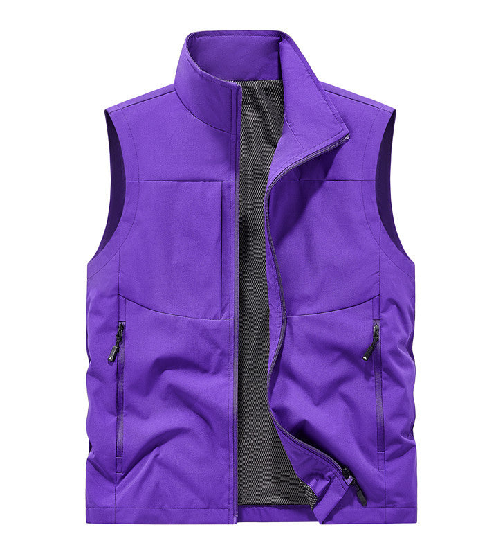 Men's Workwear Vest Waterproof Quick-Drying Multi-Pocket
