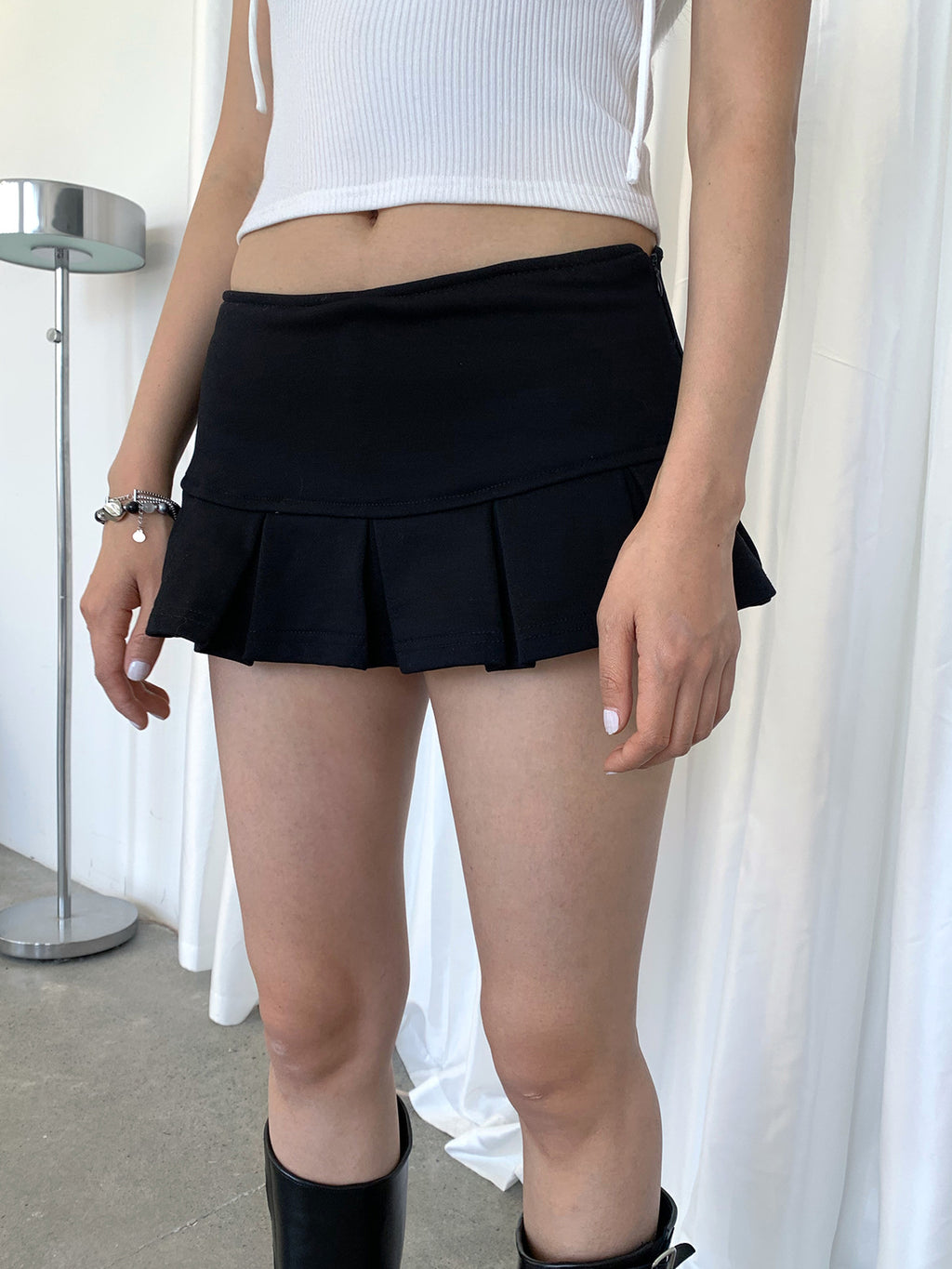 A uniquely designed, high-waisted, slimming midi skirt for women.