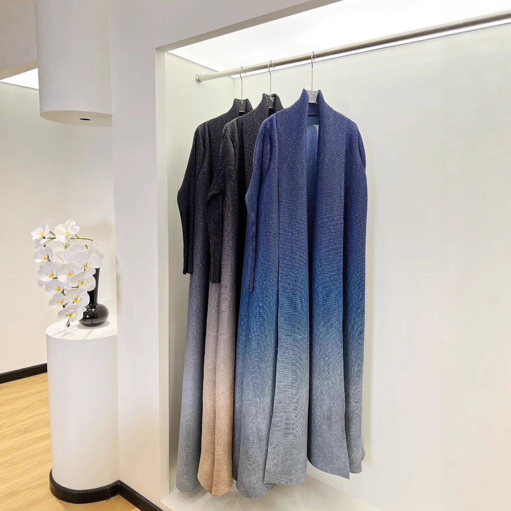 Elegant style long robe coat