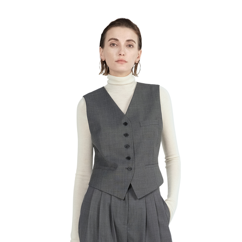 V-neck women's suit vest