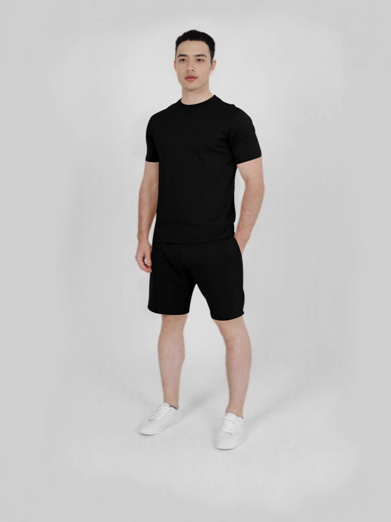 Men's Short Sleeve Sports Shorts Set