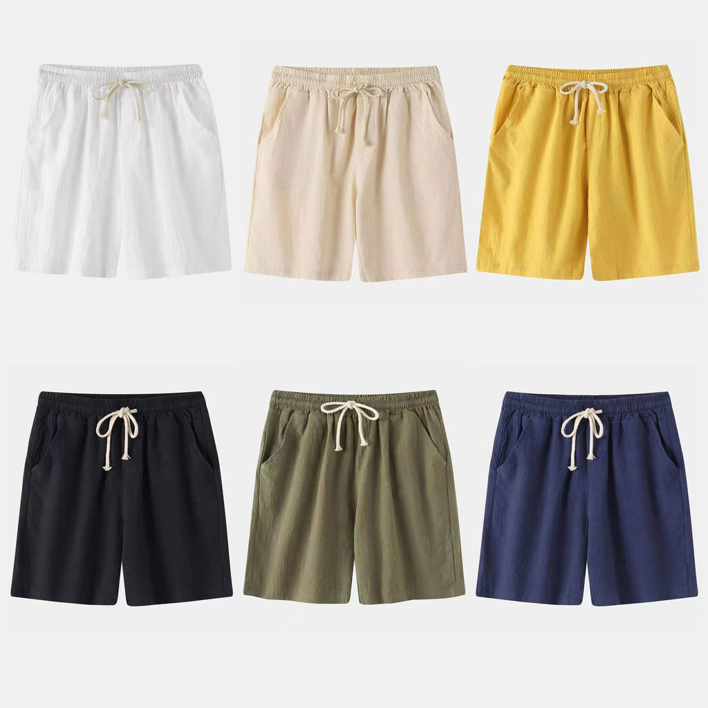 Men's Cotton-Linen Casual Shorts