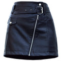 Women's PU Leather A-Line Short Skirt