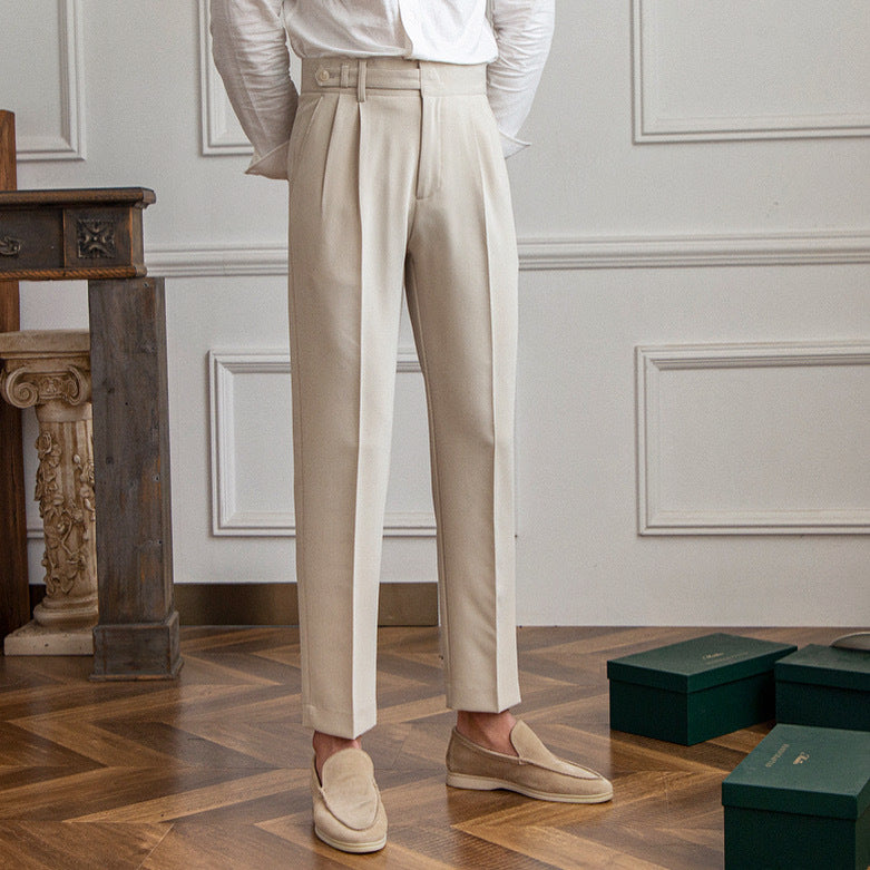 Casual Commuting Wrinkle-Resistant Cropped Trousers
