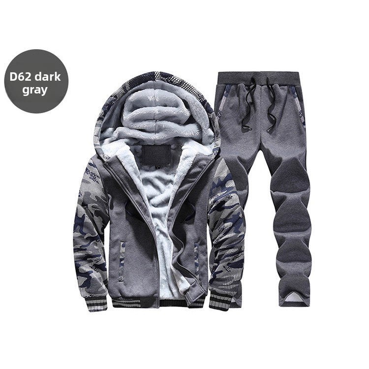 Men's Winter Fleece Lined Camouflage Sport Suit