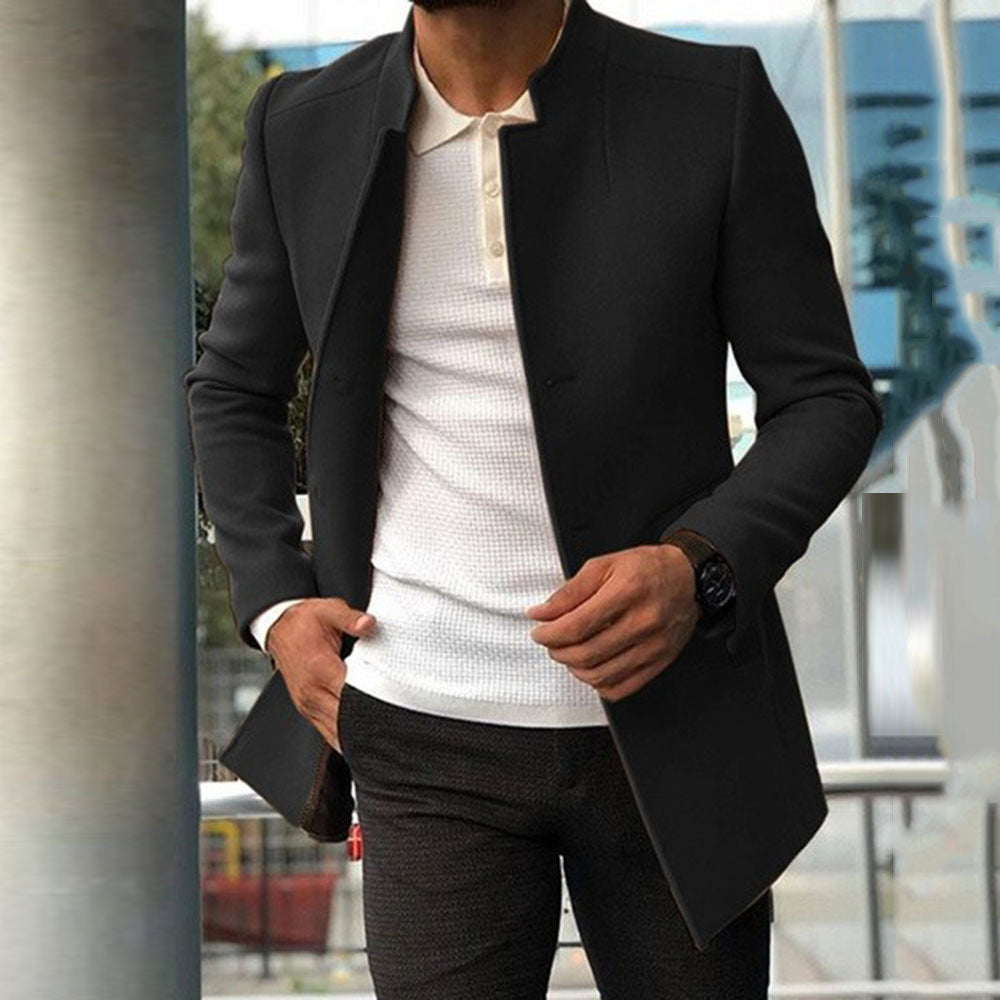Men's Slim-Fit Woolen Coats