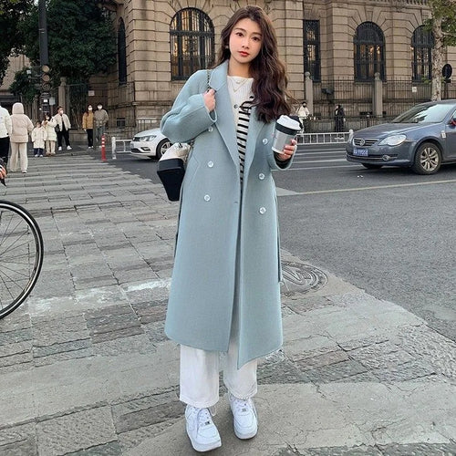 Women's Loose Mid-Length Woolen Coat