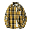 Plaid long-sleeved shirt