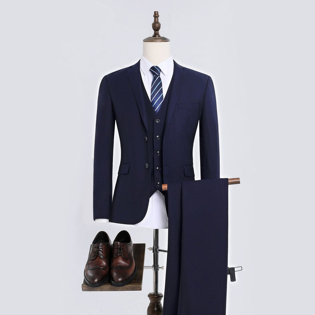 Men's Slim Fit Three-Piece Business Suit