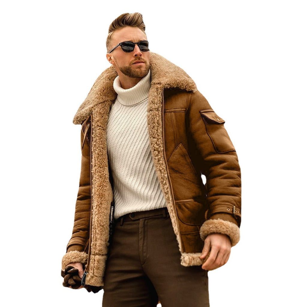Polo jacket - thick leather jacket