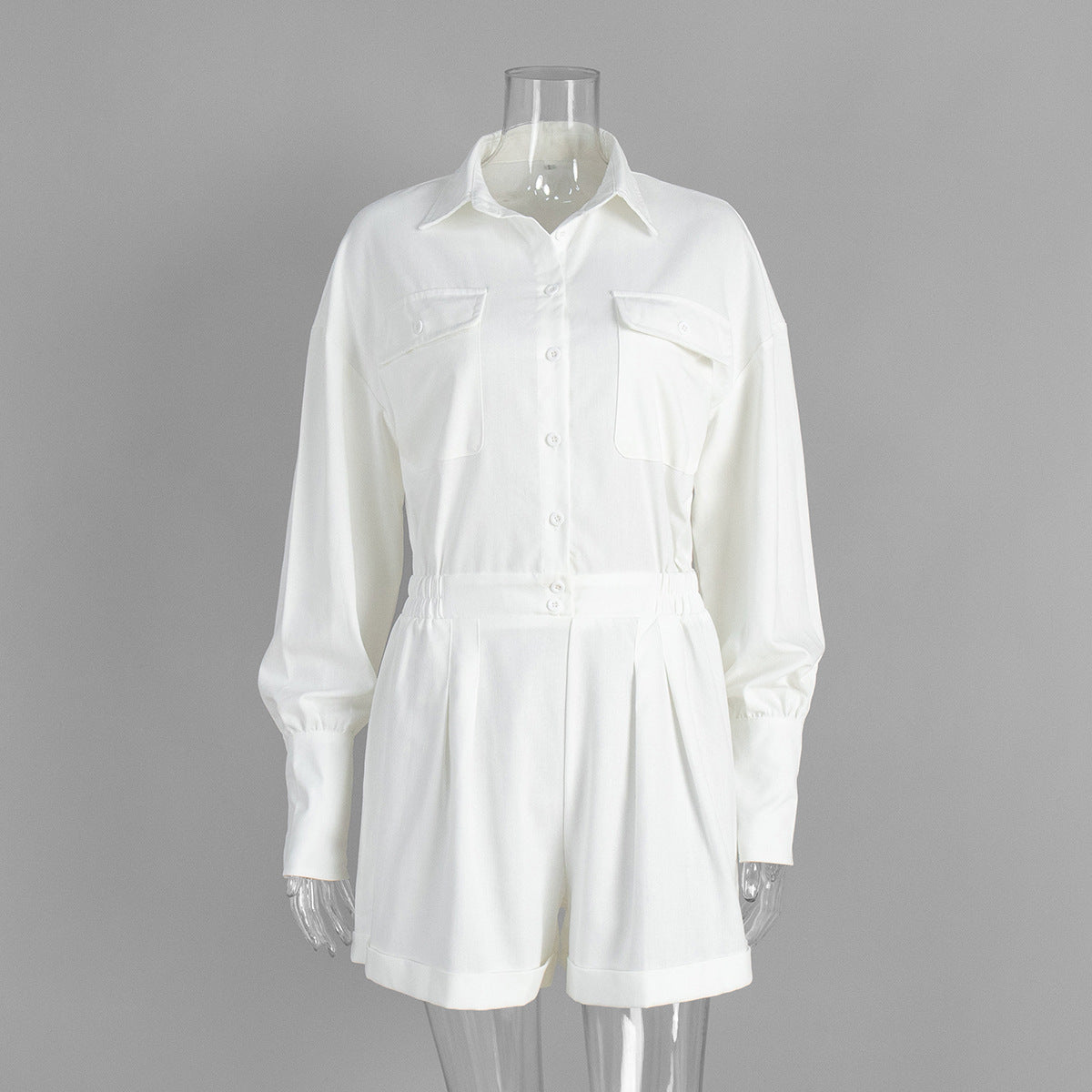 Women's Cotton Linen Jumpsuit with Shorts