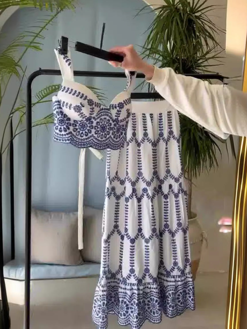 Printed Skirt Two-Piece Set