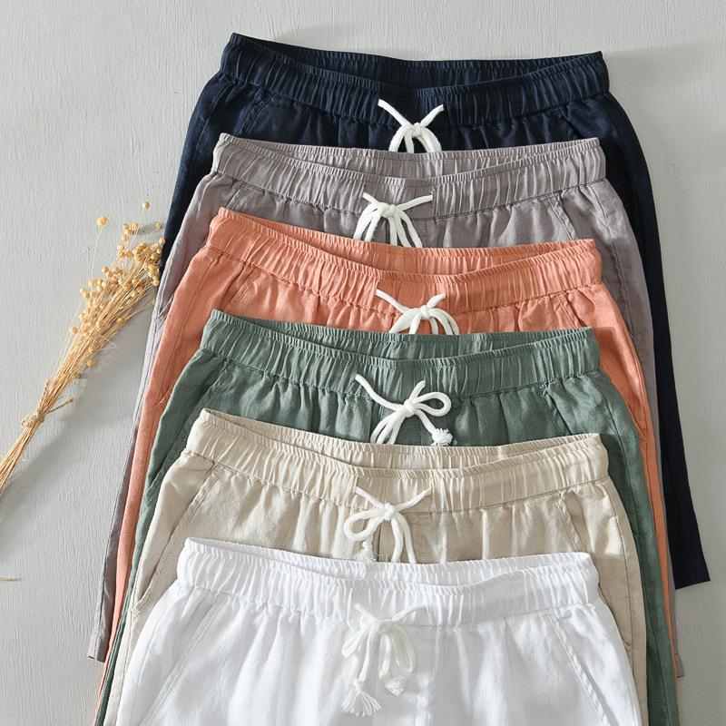 Men's Linen Drawstring Shorts