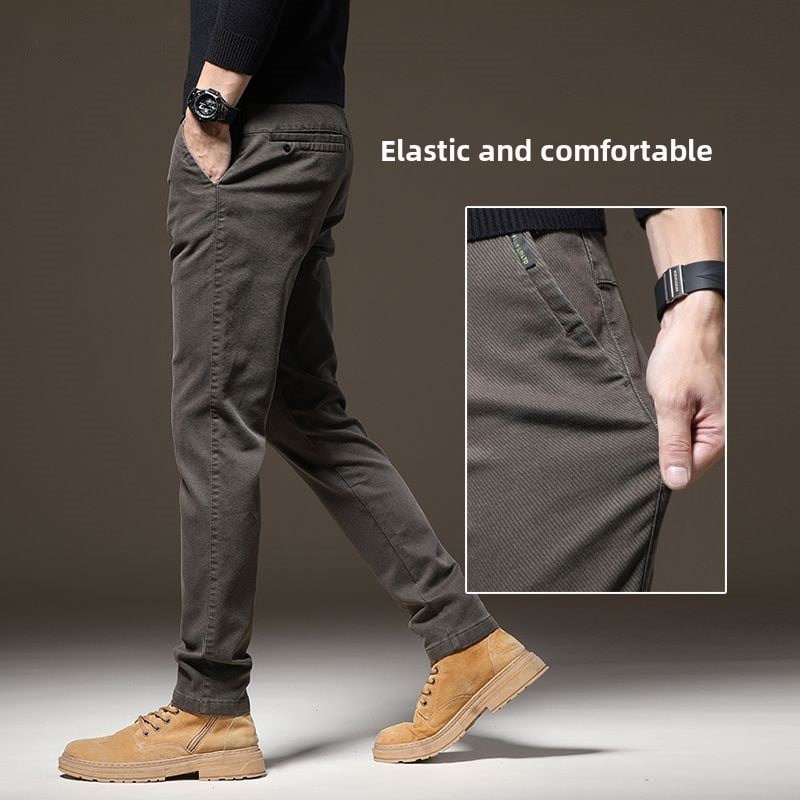 Mid-to-thick men's casual pants
