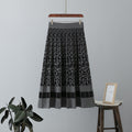 Women's A-Line Pleated Knitted Skirt