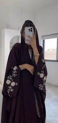 Embroidered floral robe