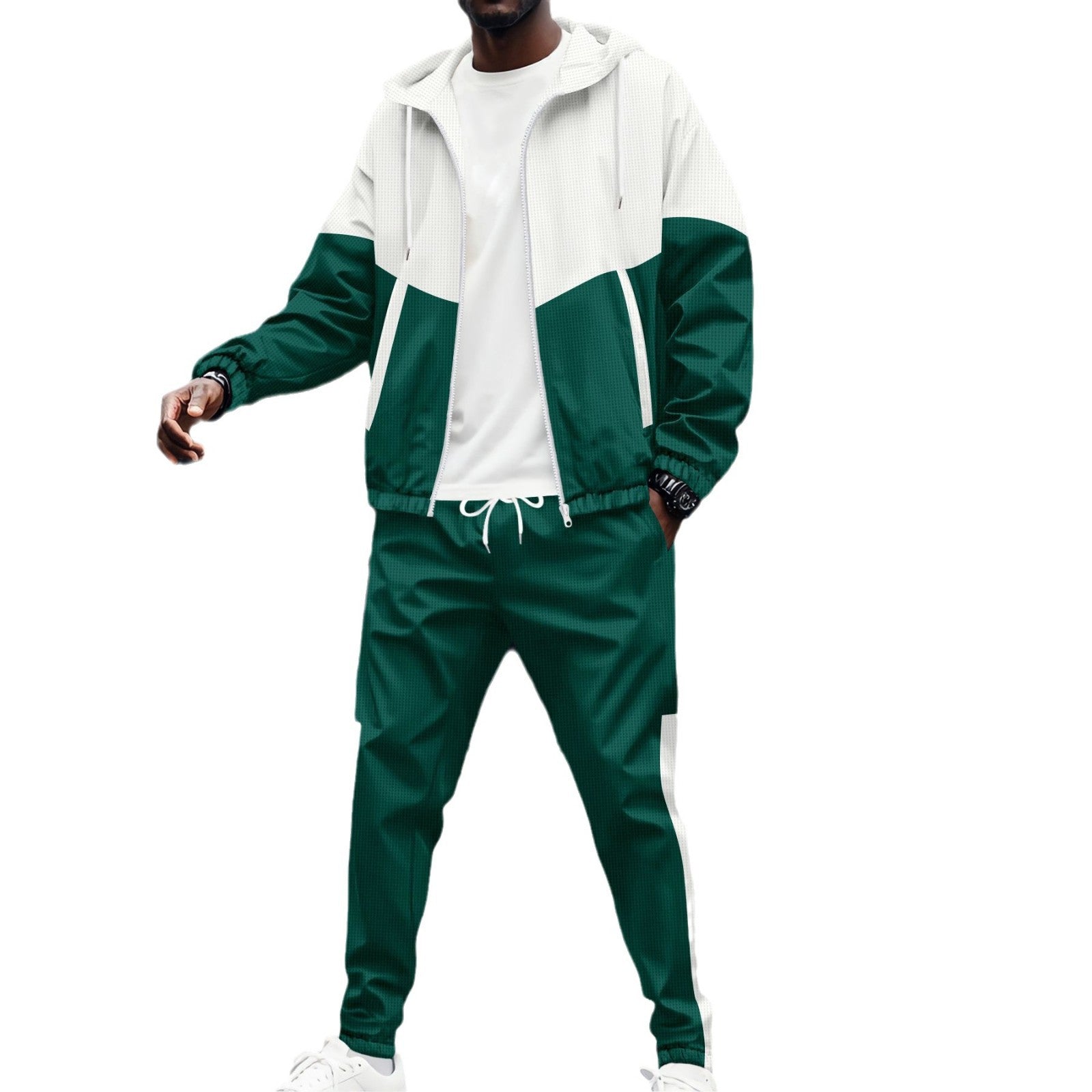 Color-Blocked Sportswear Set