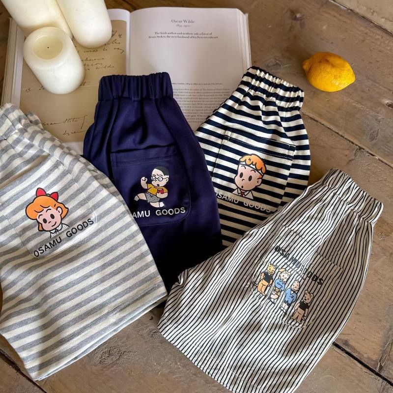Children Cartoon Print Elastic Waist Shorts