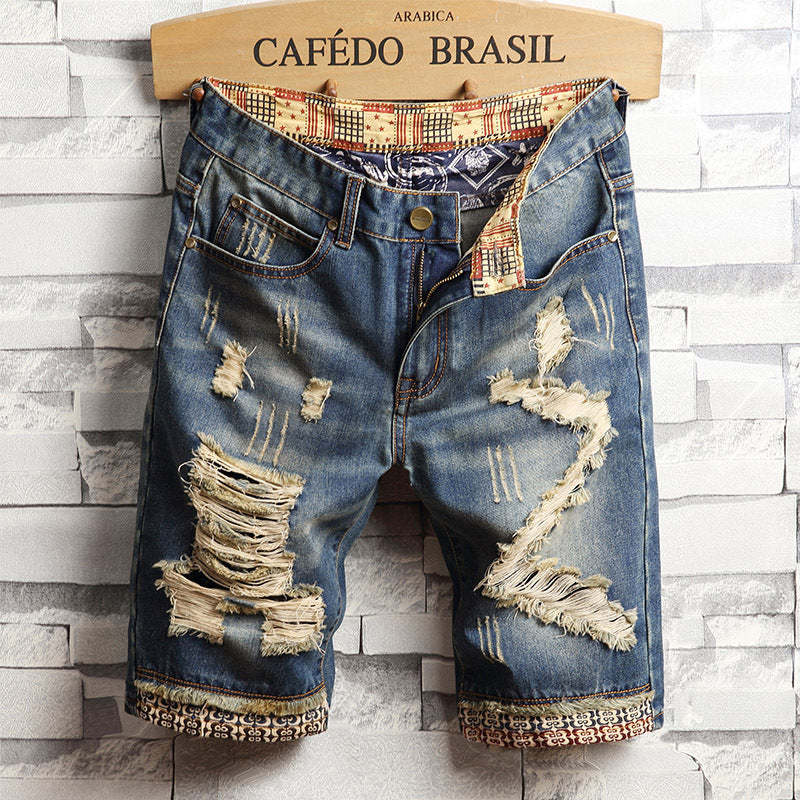 Men's denim shorts