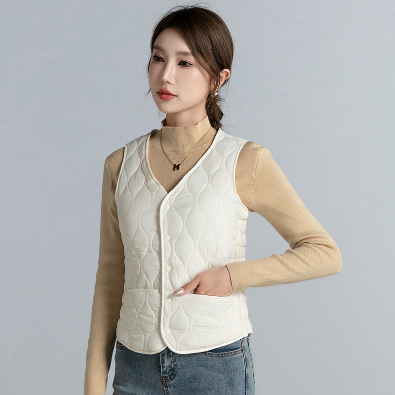 Women's Fleece-Lined Down Cotton Vest