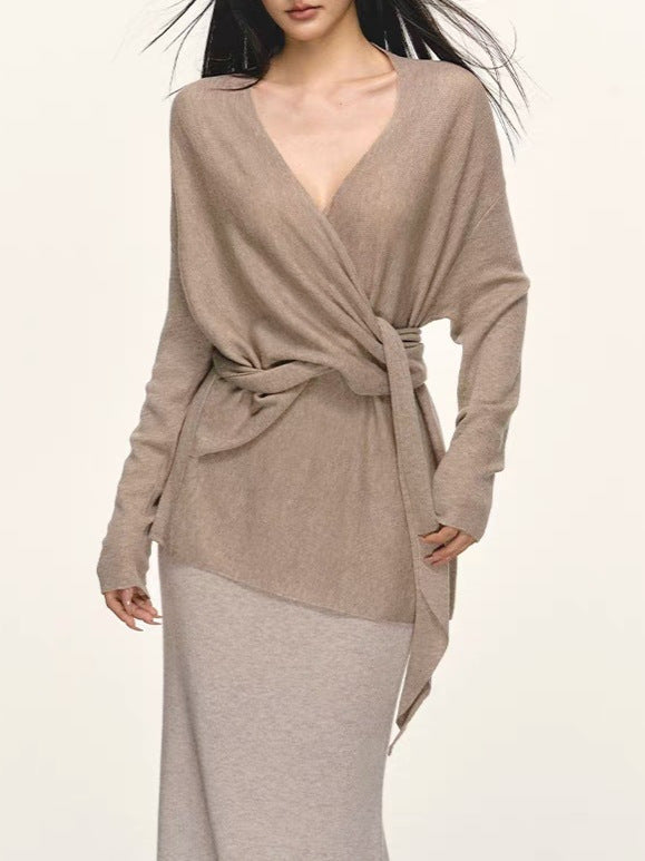 Womens Knitted Suit - Top and Skirt
