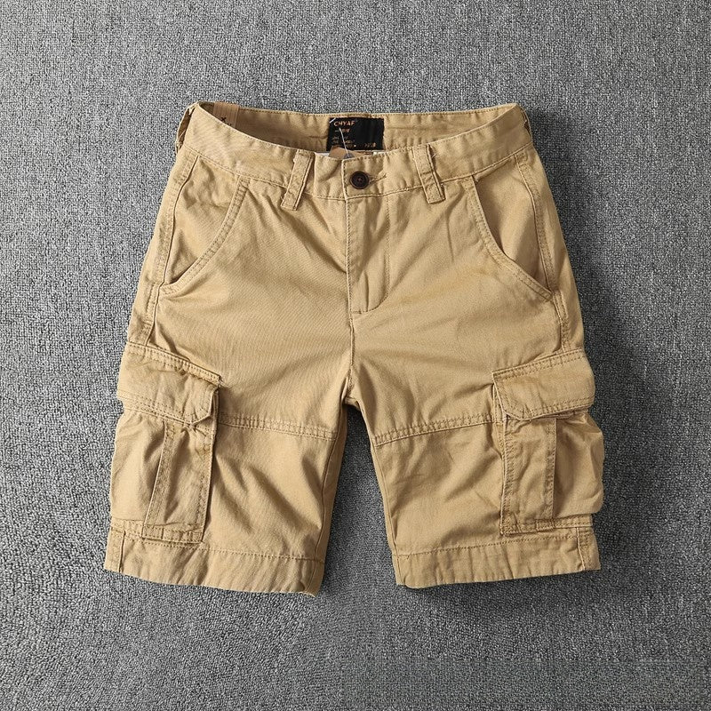 Retro Camouflage Cotton Work Shorts