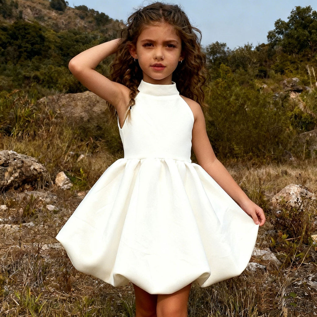 Girl's Bow Princess Sleeveless Dress