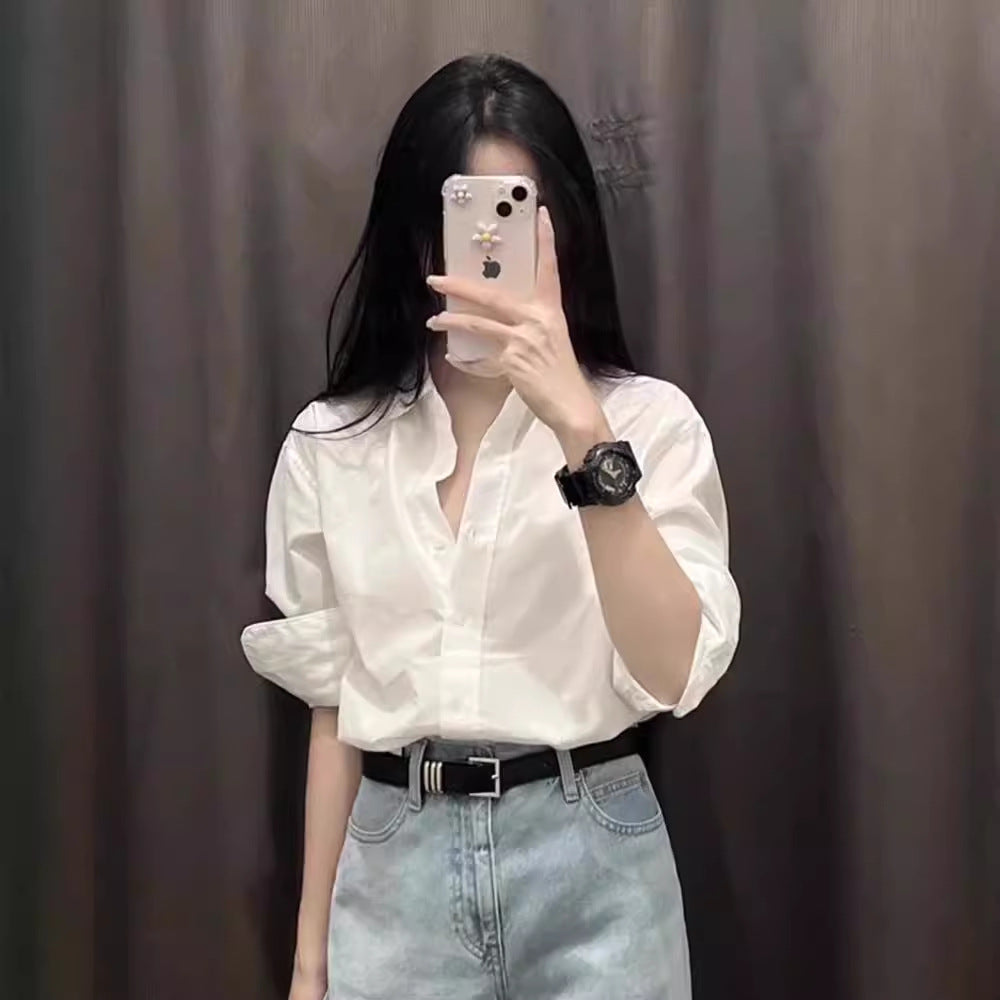 Women's pure cotton blouse