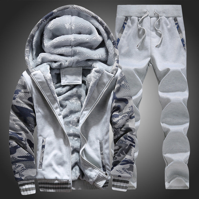 Men's Winter Fleece Lined Camouflage Sport Suit