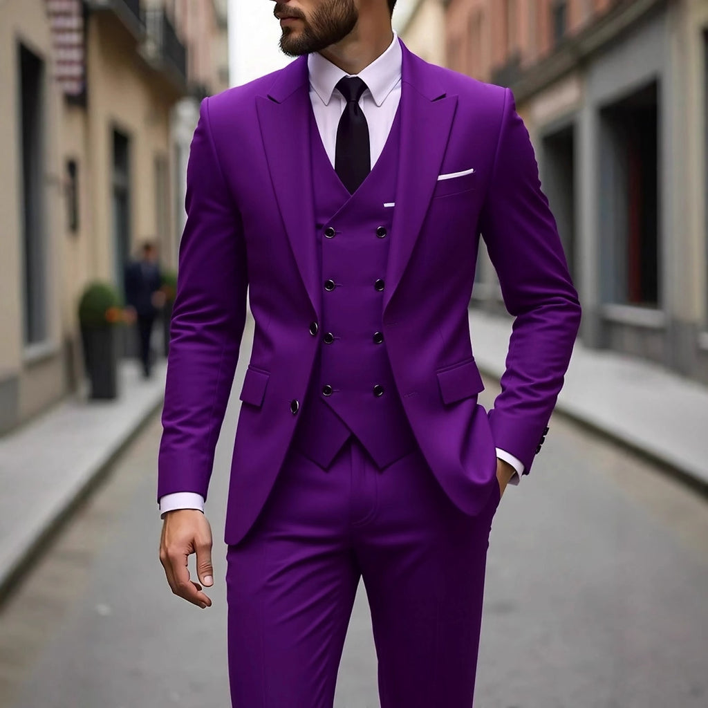 Men's Formal Suit Three-Piece Set