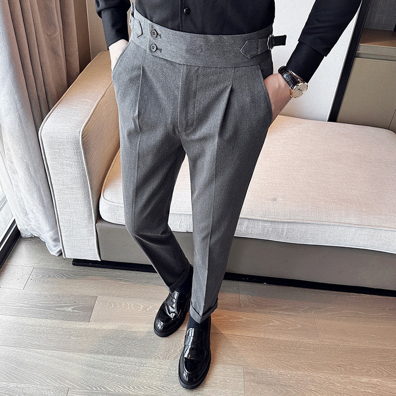 High-waisted slimming trousers