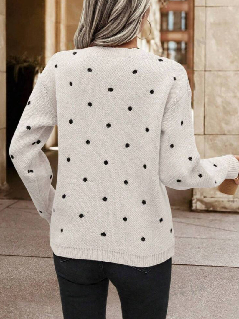 Jacquard Knit Pullover Top