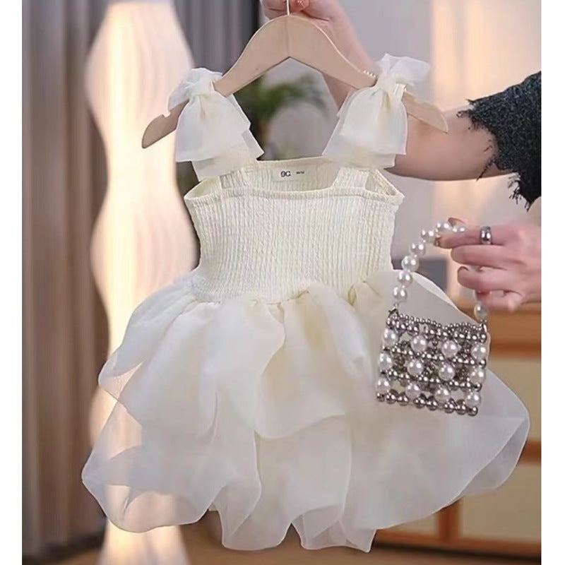 Girl's Tulle Princess Dress with Bow