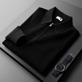 Men's Fleece Lined Waffle Knit Polo Shirt