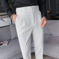 Men's High Waist Straight Leg Trousers