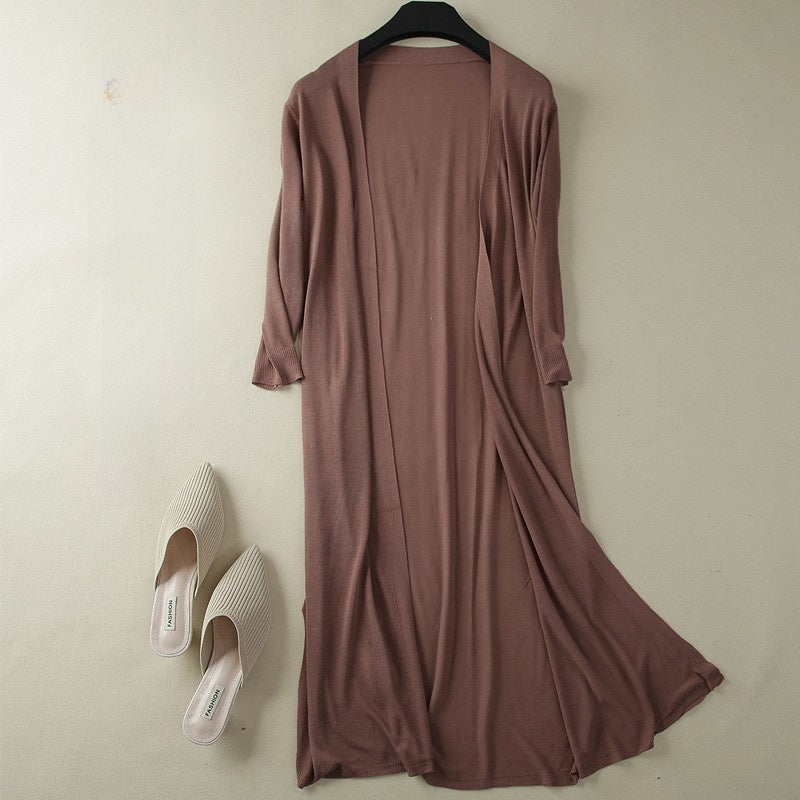 Women's Linen Ice Silk Knitted Cardigan