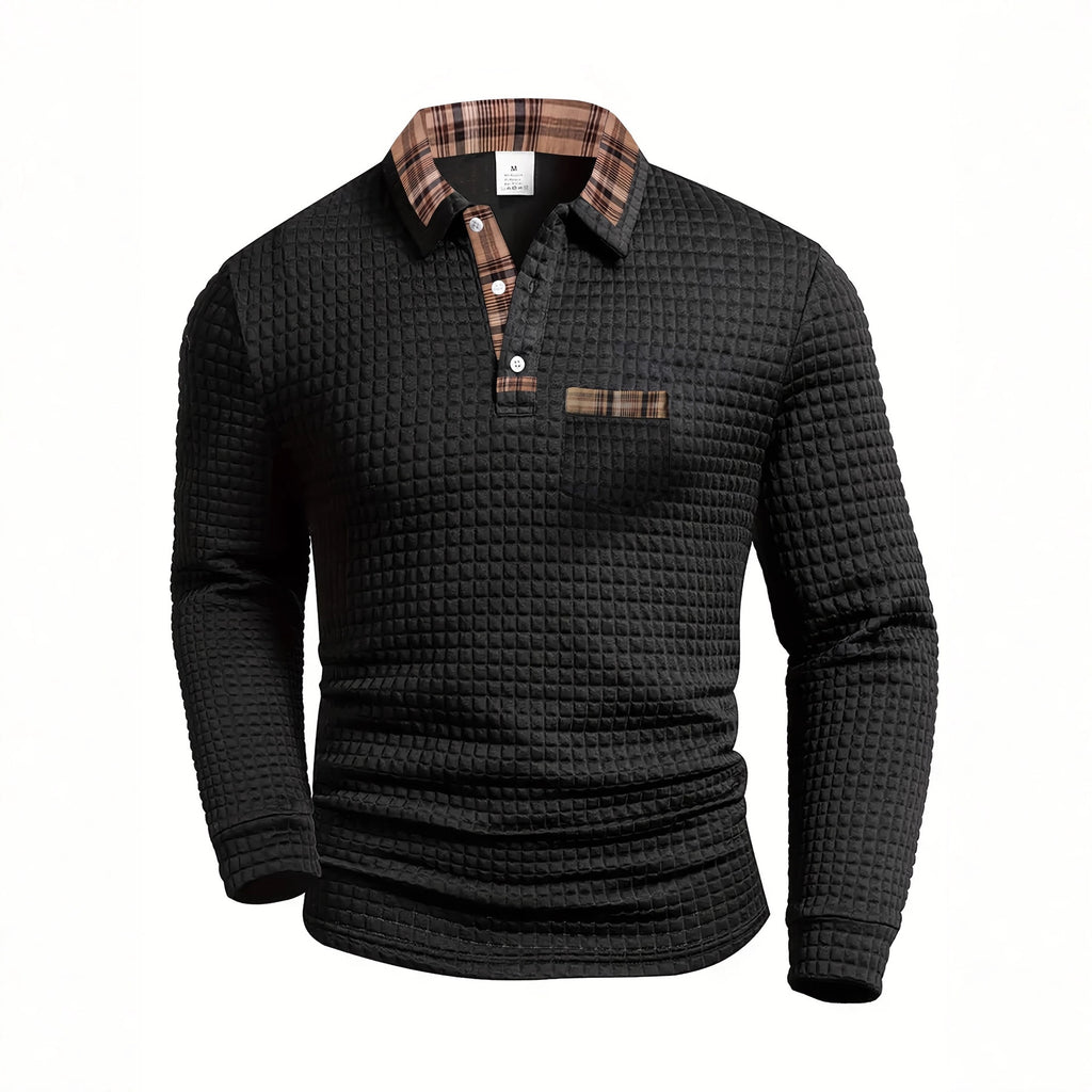 Classic Checkered Mens Polo Shirt