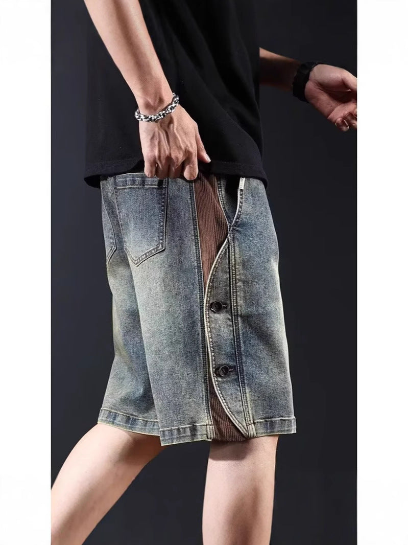 Men's Casual Denim Cargo Shorts