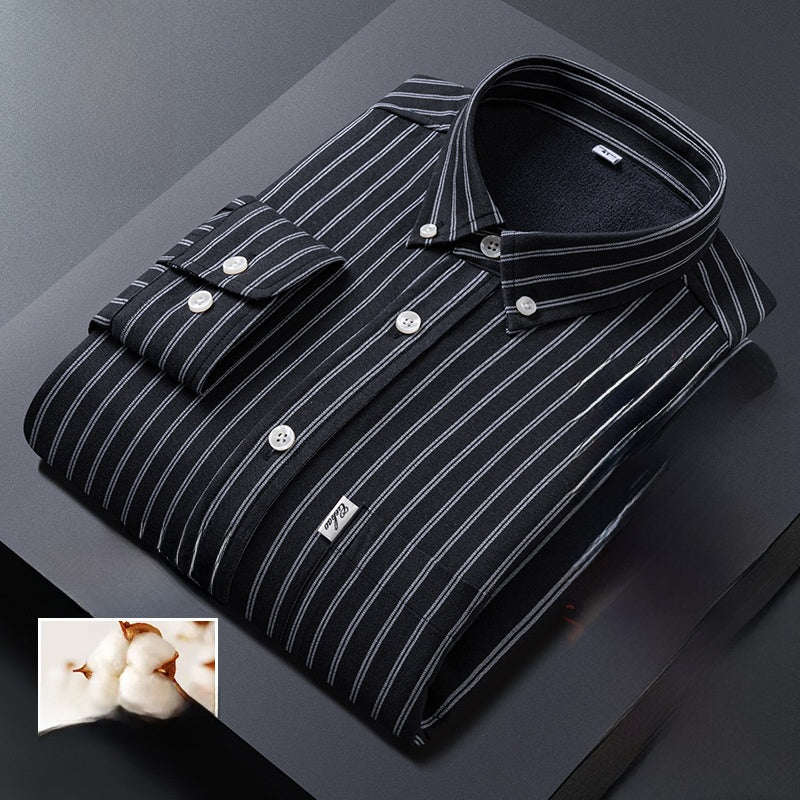 Fleece-Lined Shirt for Men, Long Sleeve