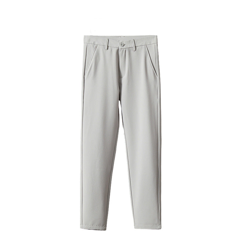 Men's straight-leg suit pants