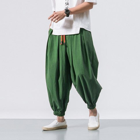 Cotton Linen Men's Casual Trousers