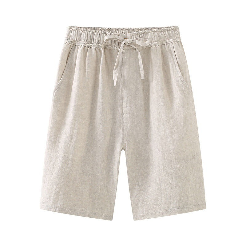100% Linen Casual Men Shorts