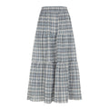 Retro Plaid A-Line Skirt with Elastic Waist