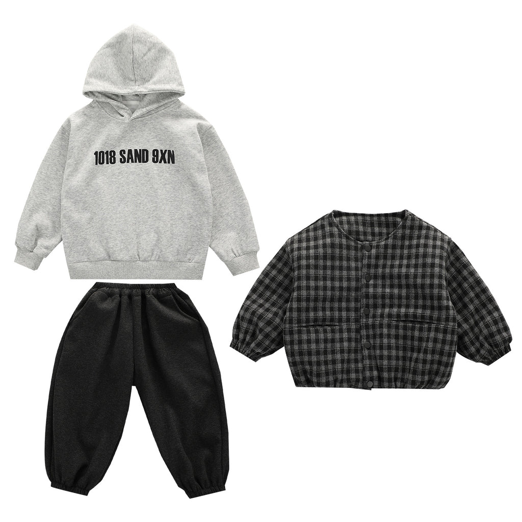 Children's Winter Plaid 3-Piece Outfit