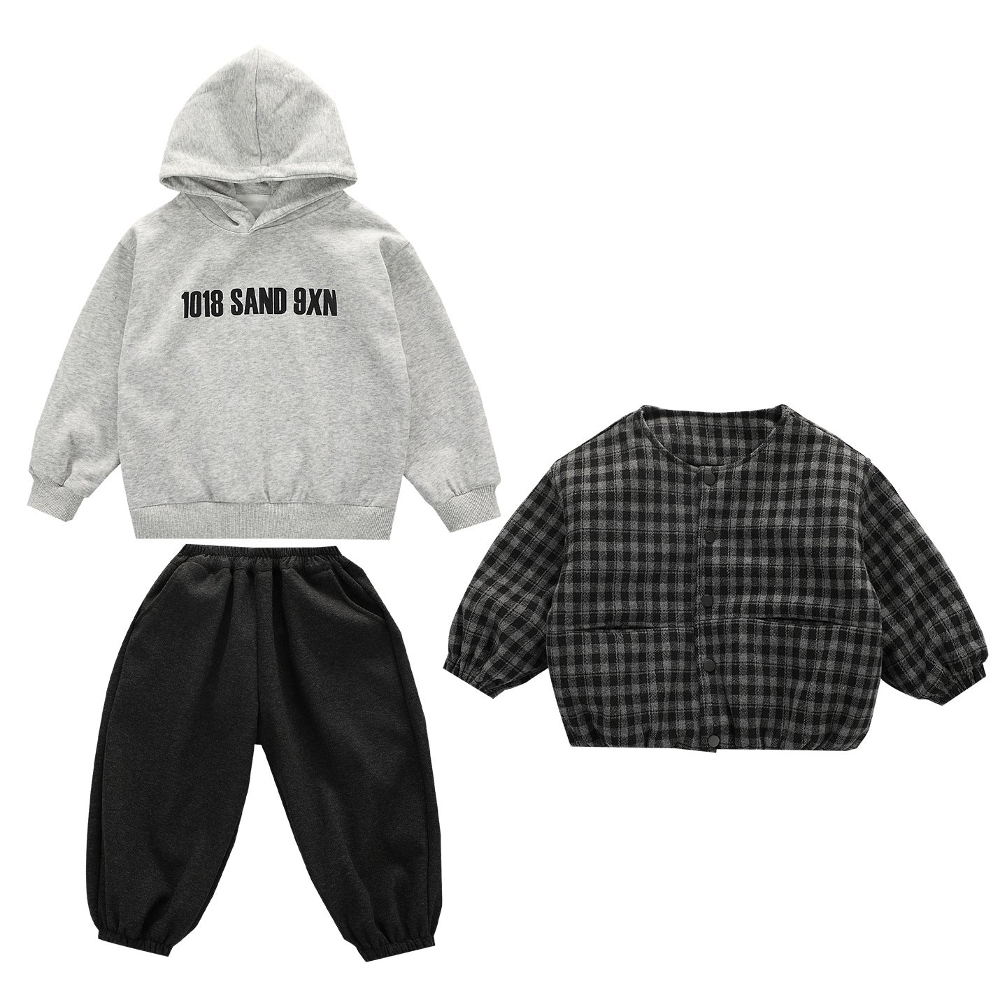 Children's Winter Plaid 3-Piece Outfit