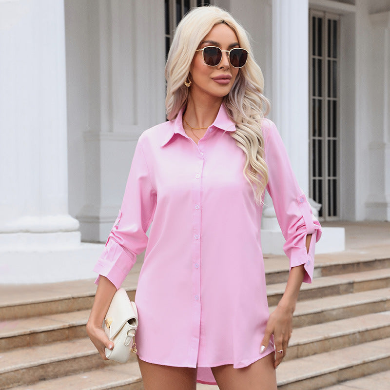 Long-sleeved chiffon shirt