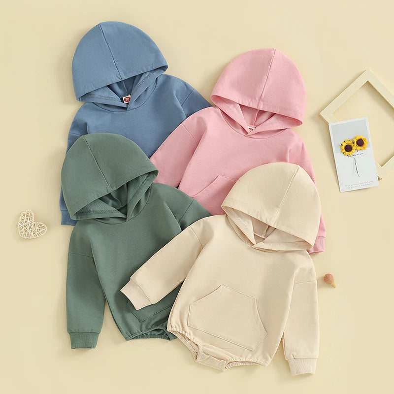 Baby Hooded Jumpsuit Soft Cotton Romper