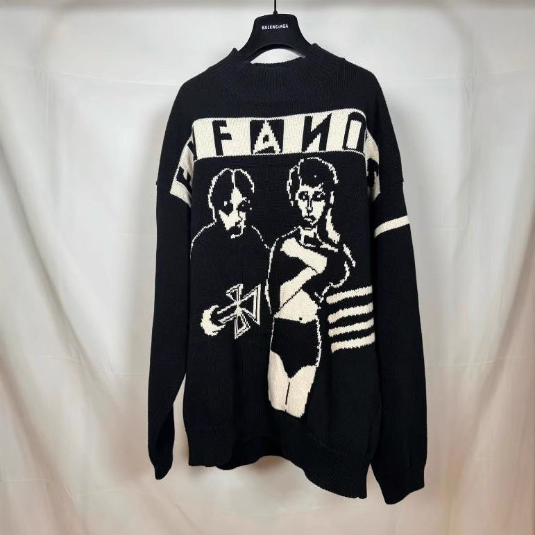 Slogan Print Hooded Sweatshirt